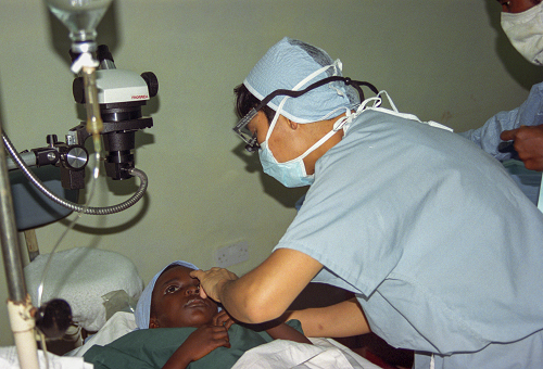 Boy Being Treated for River Blindness